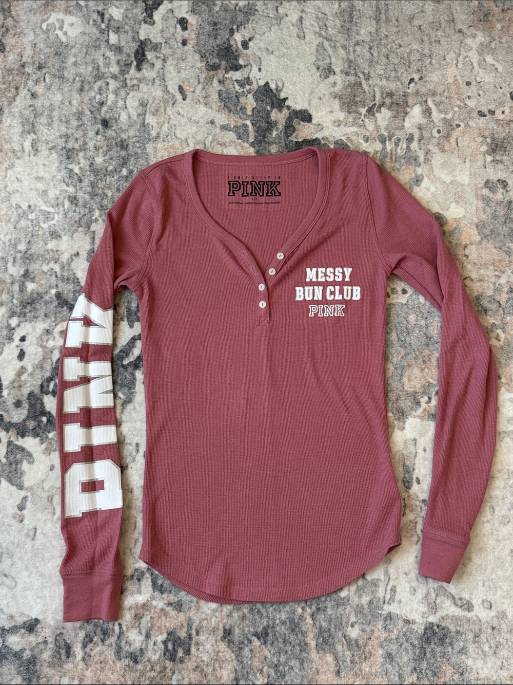 PINK Victoria's Secret Long Sleeve Sleep Shirt